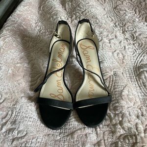 Sam Edelman Black Strappy Heels 8W